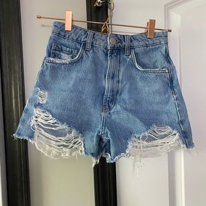Zara size 0 Jean shorts high rise